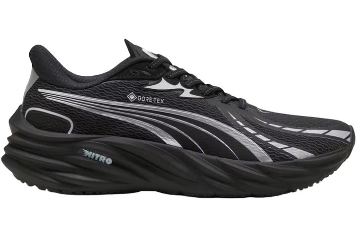 Puma Herren Velocity NITRO 4 GTX - Puma Schwarz/Puma Silber - Neutral - AW25