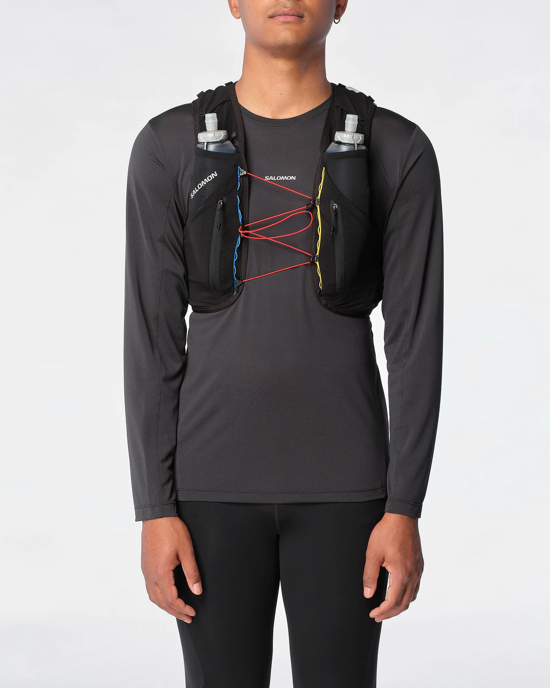 Salomon ADV Skin 12 Race Flag Unisex Vest with Flasks - White/Nautical Blue