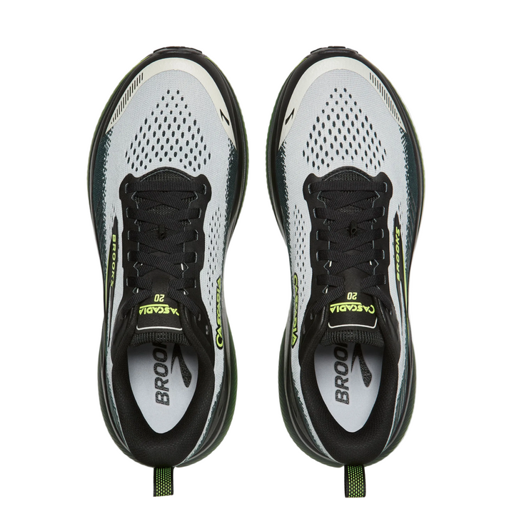 Brooks Mens Cascadia 20 Wide - 2E Width - Grey/Black/Nightlife - Trail - AW26