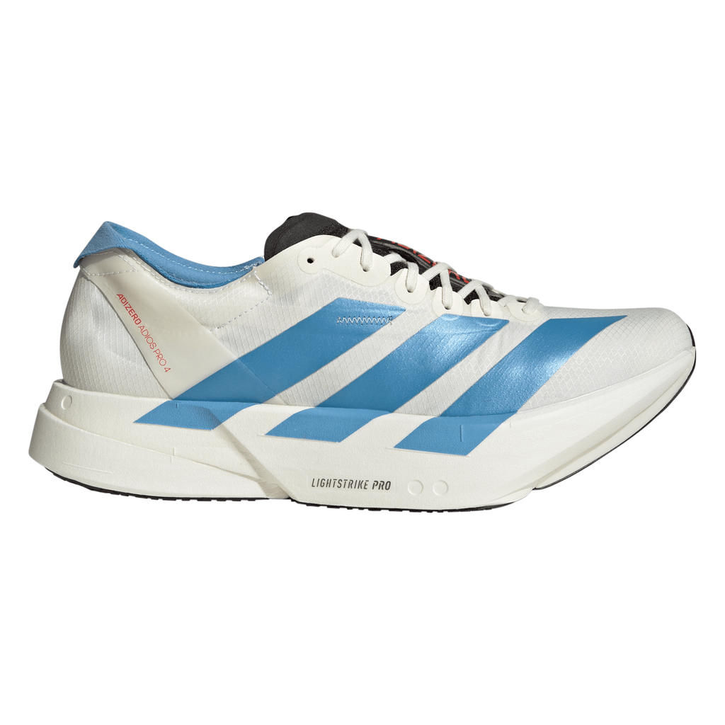 Adidas Mens Adizero Adios Pro 4 - Off White/Light Blue/Bright Red