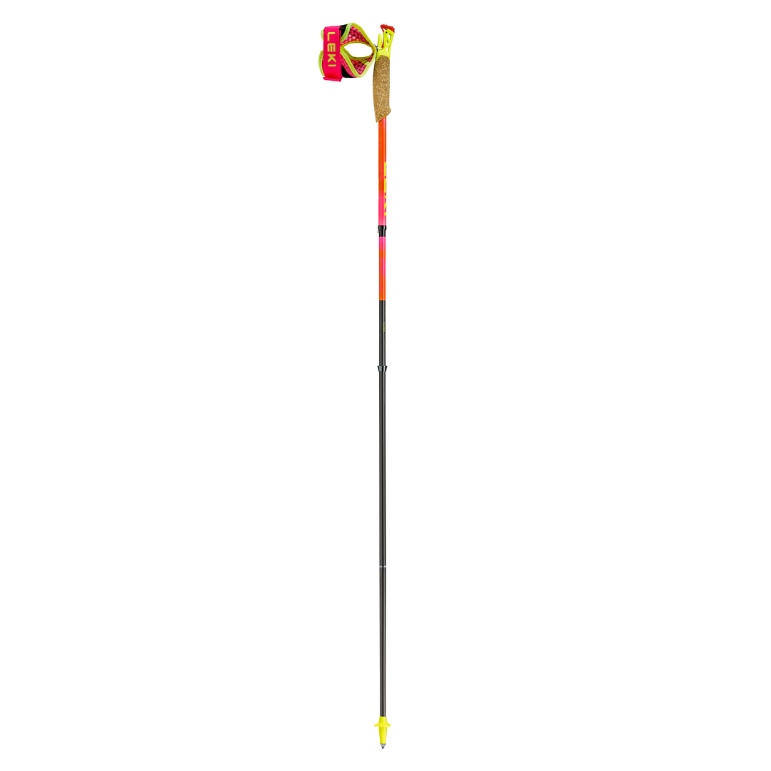 Leki Ultratrail FX.One SL (Super Lite)Trail Running Poles - Neon Pink/Pastel Orange/Neon Yellow