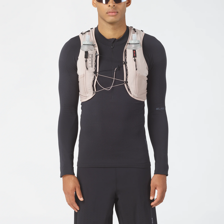 Gilet Salomon S/Lab Ultra 12 avec Flasques - Chèvre/Noir