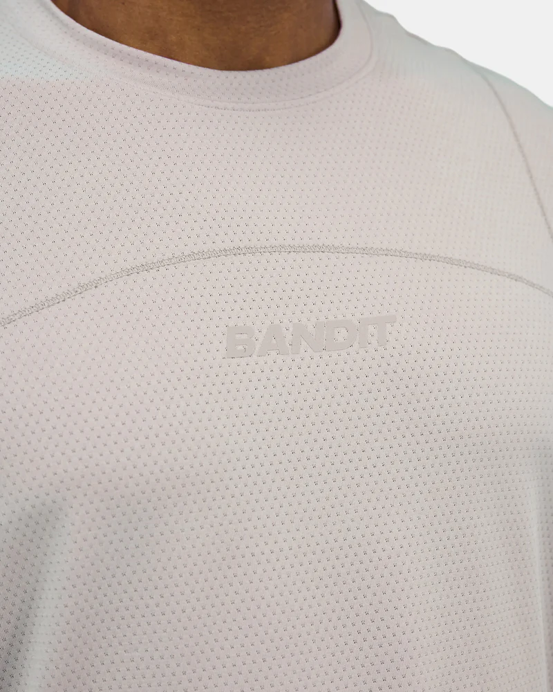 Bandit Mens Micromesh Reflecto Stitch Run Tee - Ash - SS26