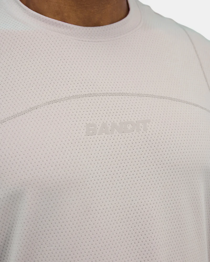 Bandit Mens Micromesh Reflecto Stitch Run Tee - Ash - SS26