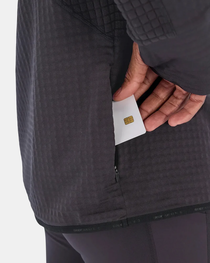 Bandit CaldoGrid Quarter Zip pour hommes - Ombre - SS26