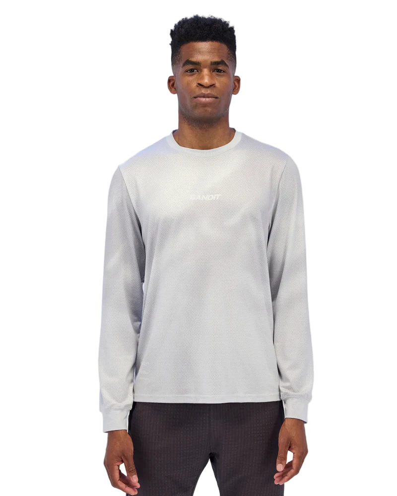 Bandit Mens Micromesh Long Sleeve Performance Tee - Cement Multi - SS26