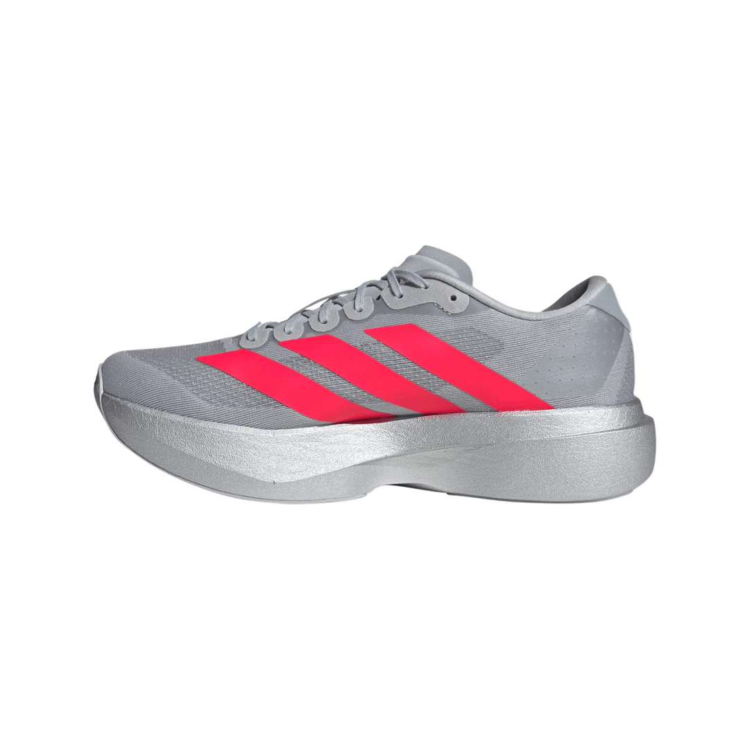 Adidas Mens Adizero Evo SL - Silver Metallic/Lucid Red/Iron Metallic - Neutral - AW25