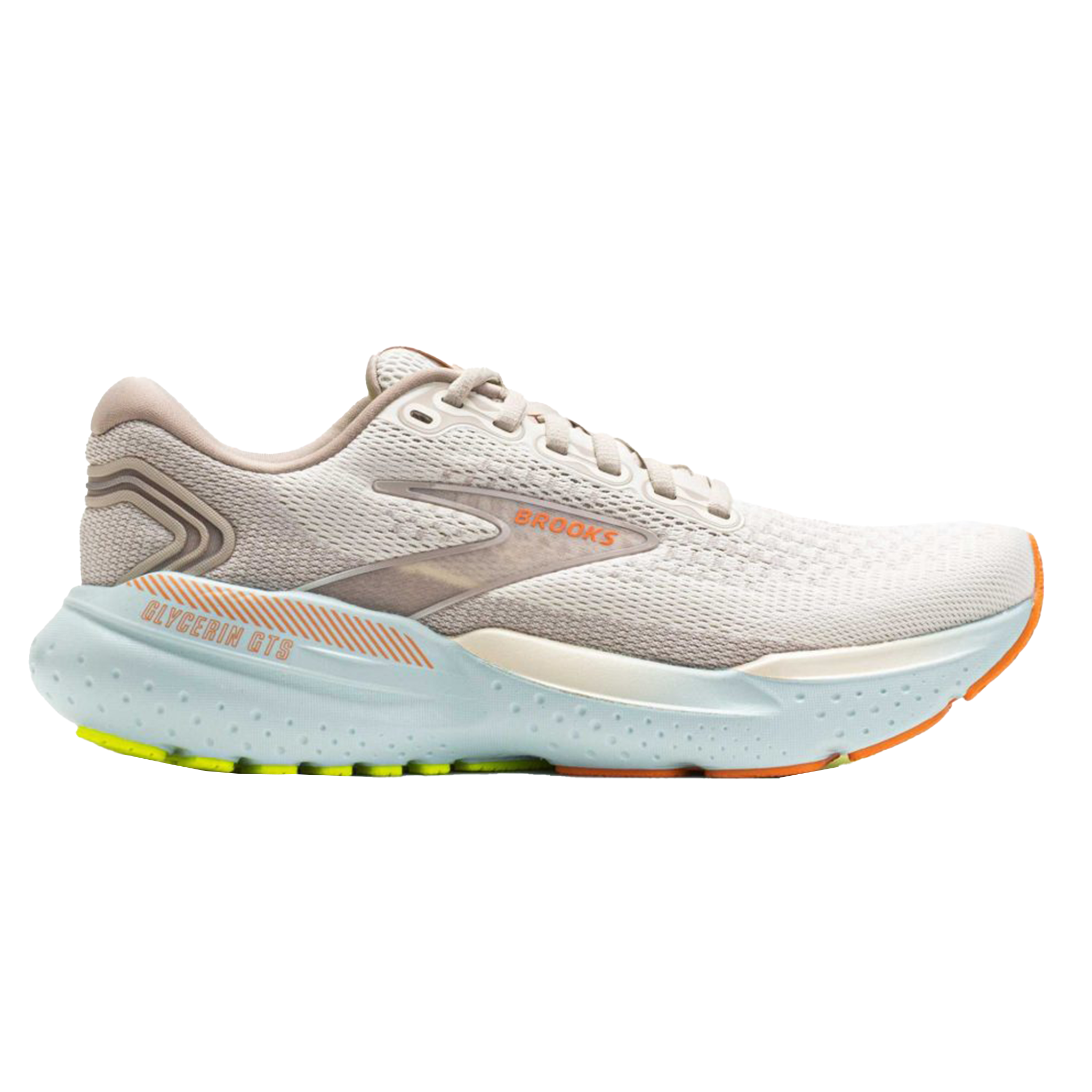 Brooks Womens Glycerin GTS 21 - Coconut/Aqua/Autumn Sunset - Stability