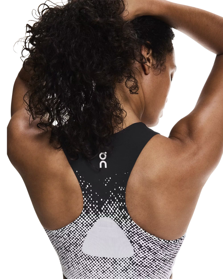 ON Damen Zero Crop Weste – Weiß/Schwarz – SS26