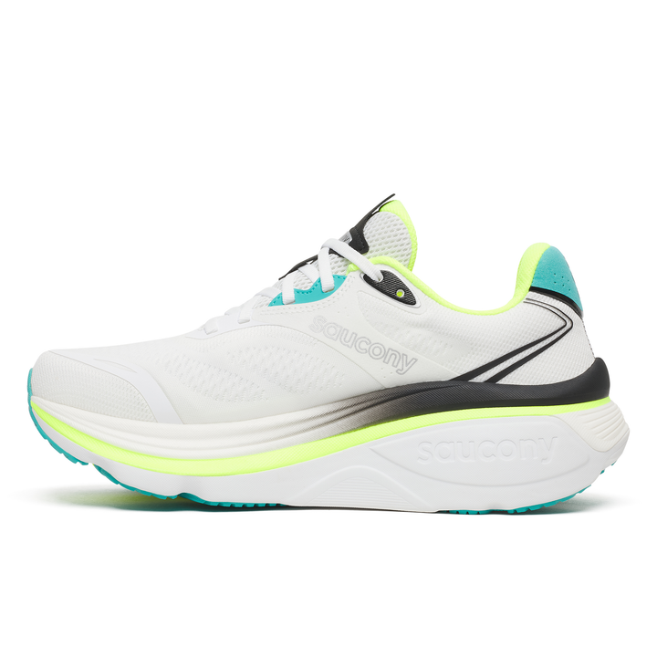 Saucony Mens Hurricane 26 - White/Citron- Stability - AW26