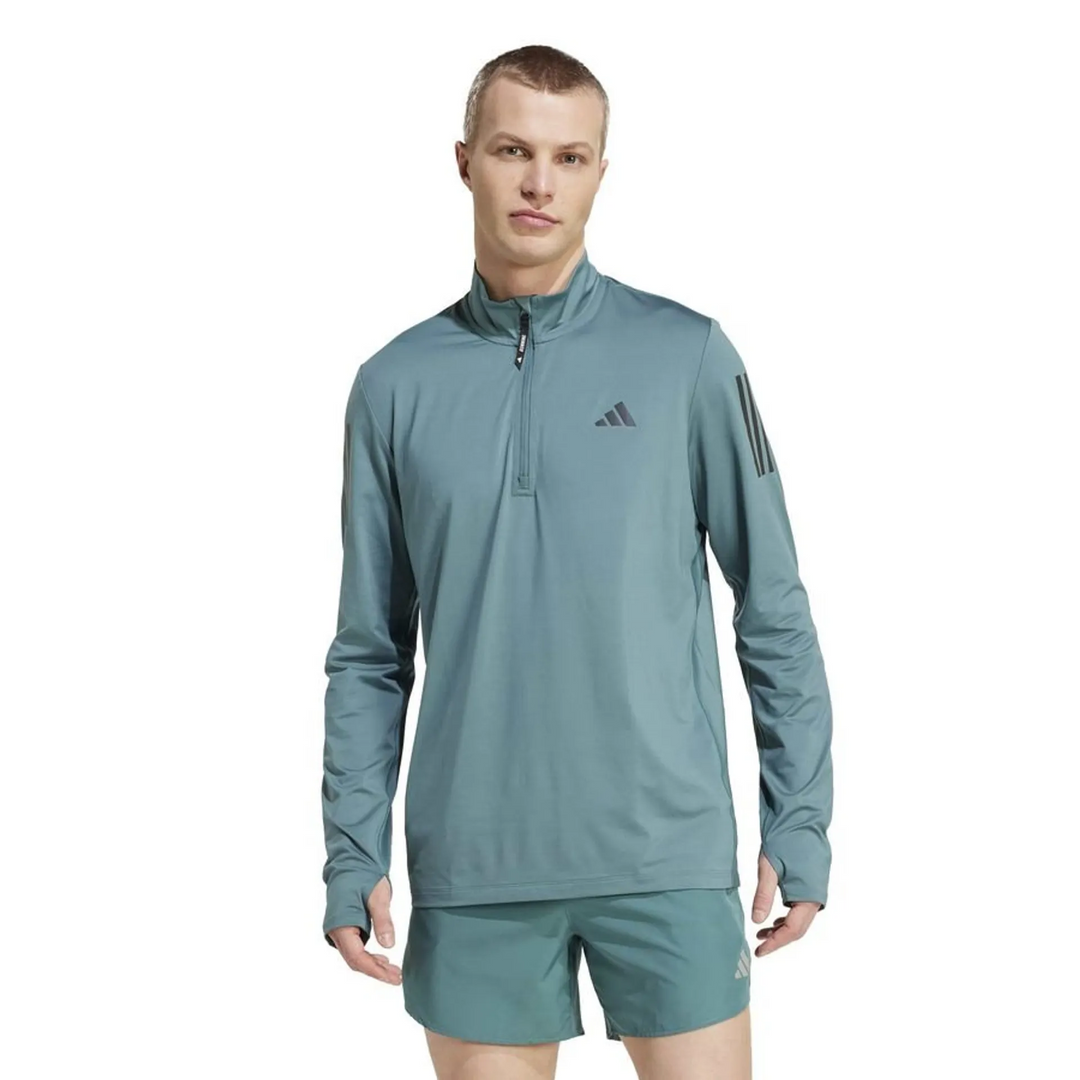 Adidas Mens Own the Run Half-Zip - Preloved Teal