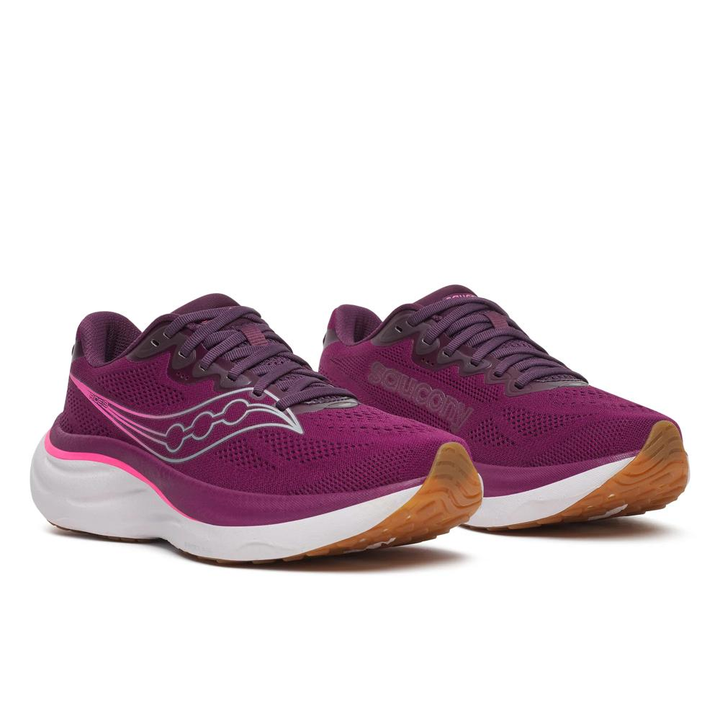 Saucony Womens Ride 19 - Plum/Eggplant - Neutral - AW26