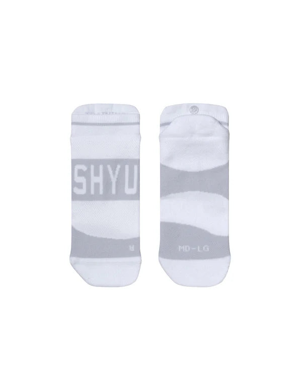 SHYU Training Socks 3 Pack No-Show - White
