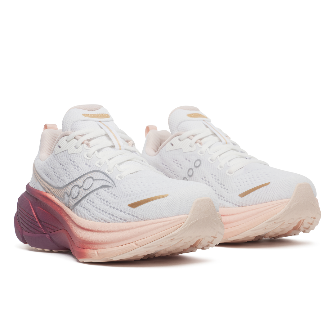 Saucony Womens Hurricane 25 - White/Cameo - Stability - AW25