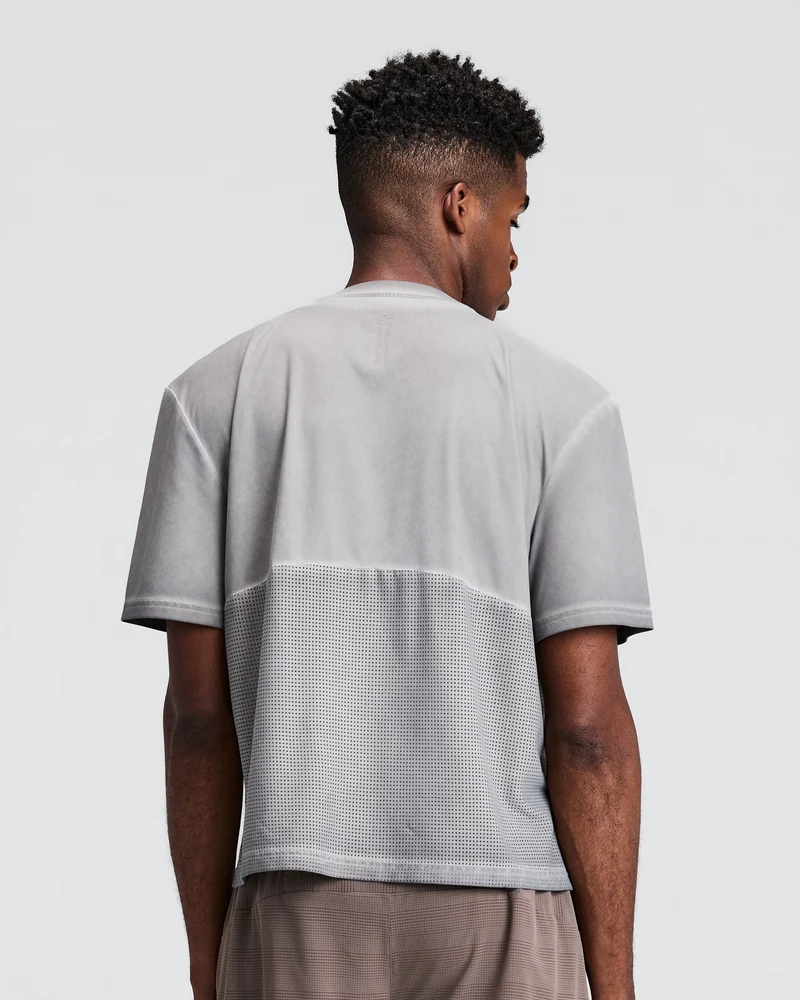 Bandit Men's FrioSoft Perforated Box Tee - Concrete Taupe - AW26