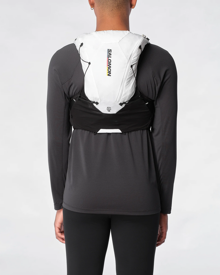 Salomon ADV Skin 12 Race Flag Unisex Vest with Flasks - White/Nautical Blue