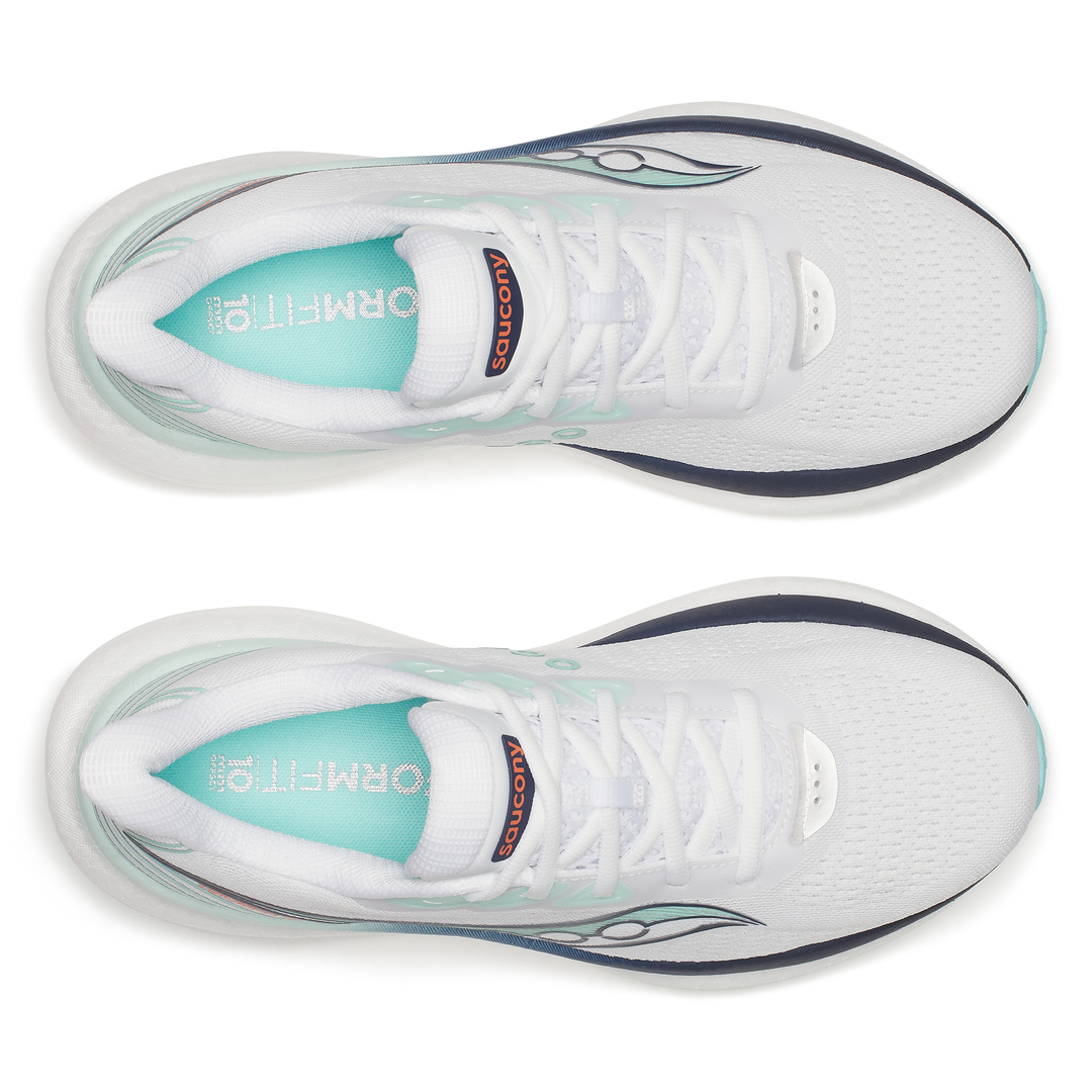 Saucony Womens Triumph 23 - White/Navy - Neutral - SS26
