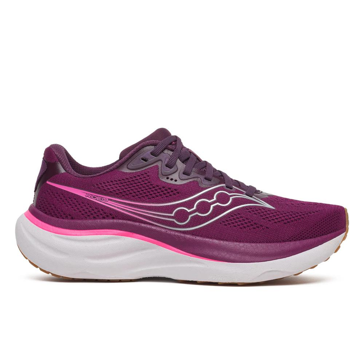 Saucony Womens Ride 19 - Plum/Eggplant - Neutral - AW26