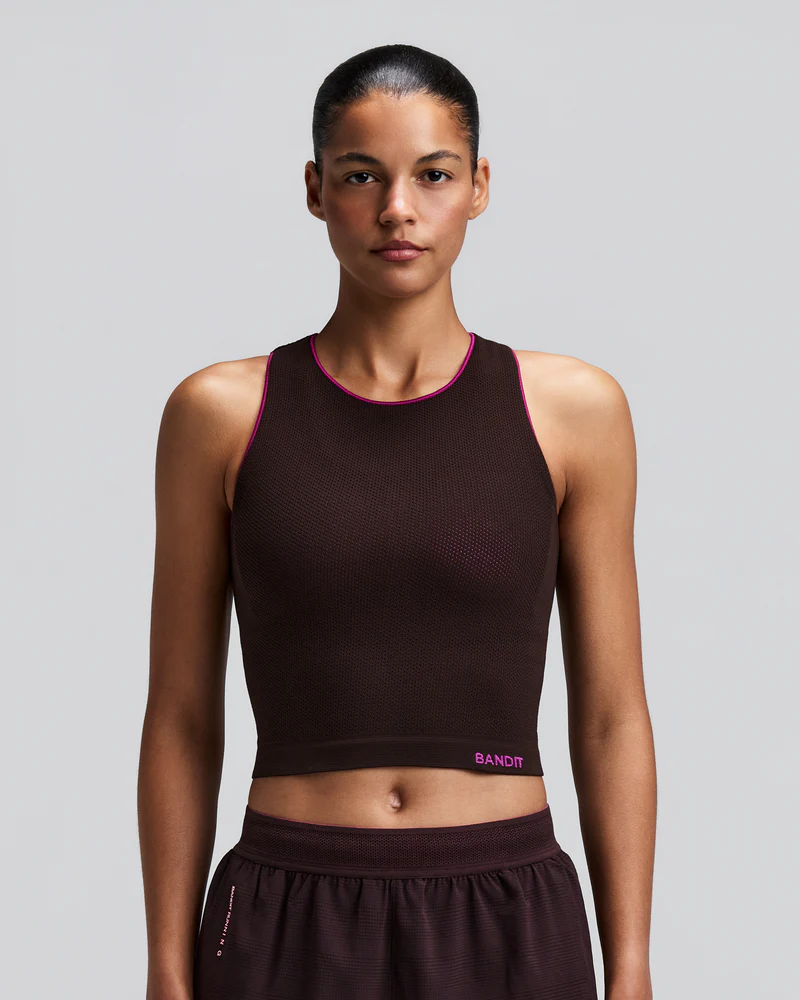 Bandit Women's StretchKnit Pop Stitch Run Tank - Espresso - AW26