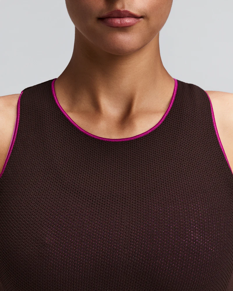 Bandit Women's StretchKnit Pop Stitch Run Tank - Espresso - AW26
