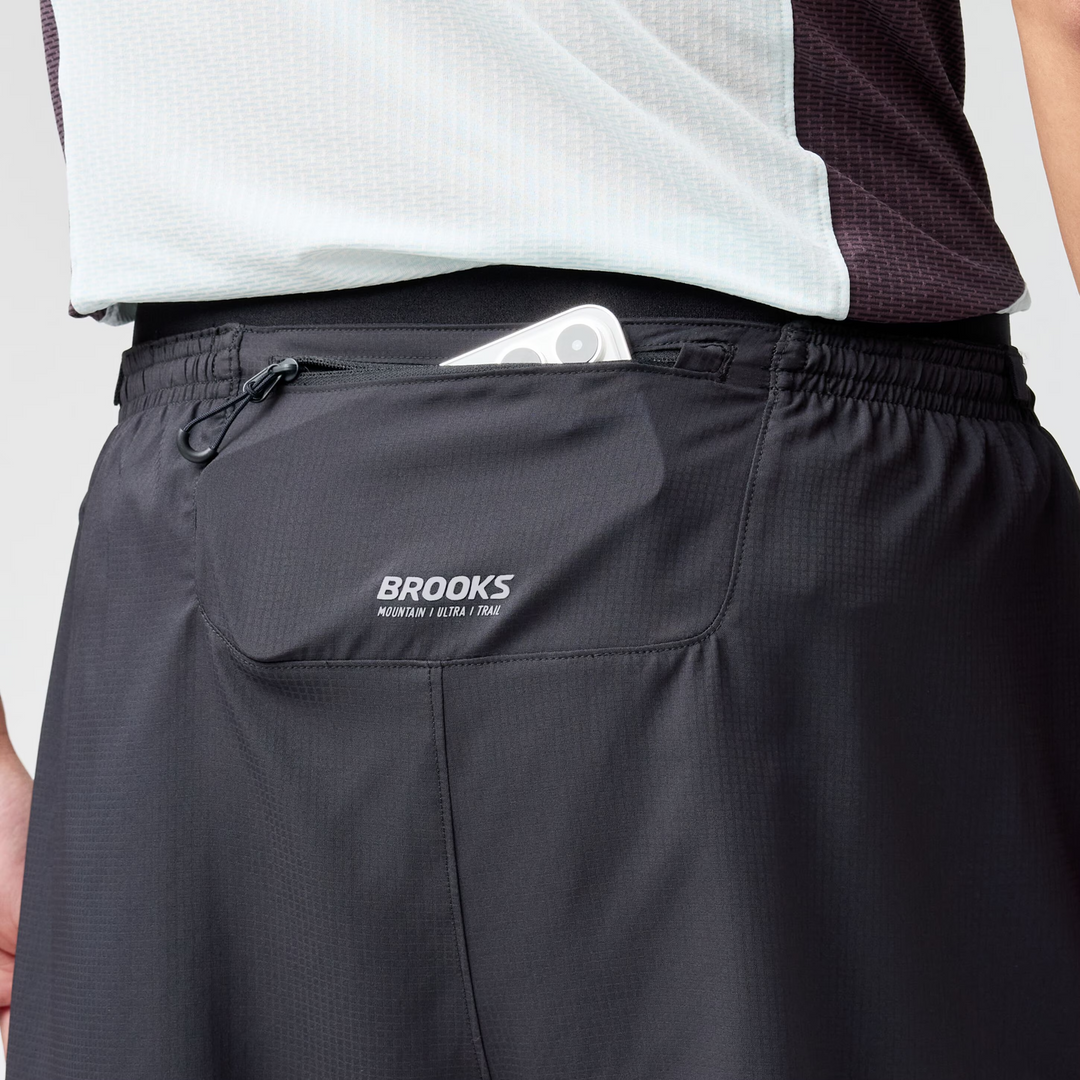 Brooks Mens Cascadia Short - Black