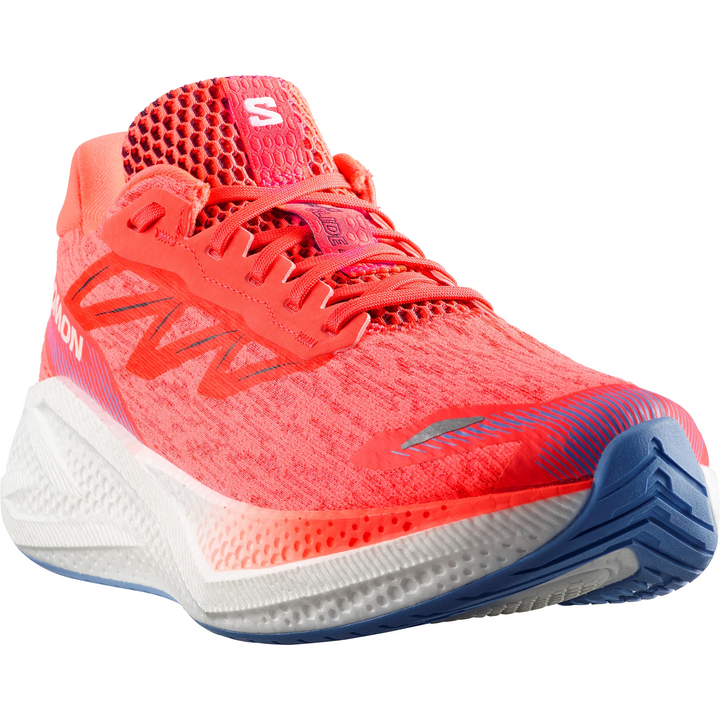 Salomon Mens Aero Glide 4 - Neon Flame/White/Persian Jewel - Neutral - SS26