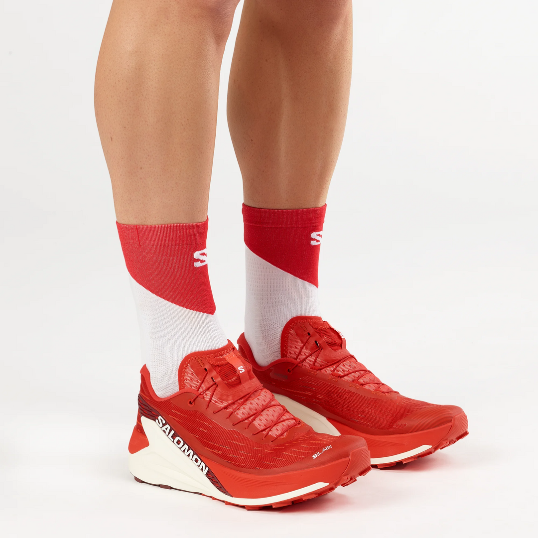 Salomon Unisex S/Lab PULSAR 4 - Fiery Red/Vanilla/Andorra - Trail - SS26