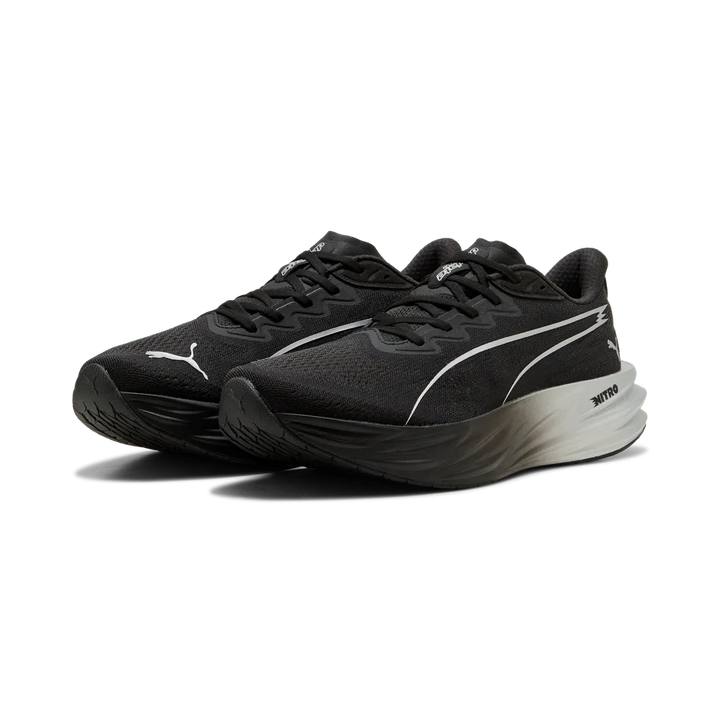 Puma Mens Deviate Pure NITRO - Puma Black/Flat Dark Gray/Puma Silver - Neutral - AW26
