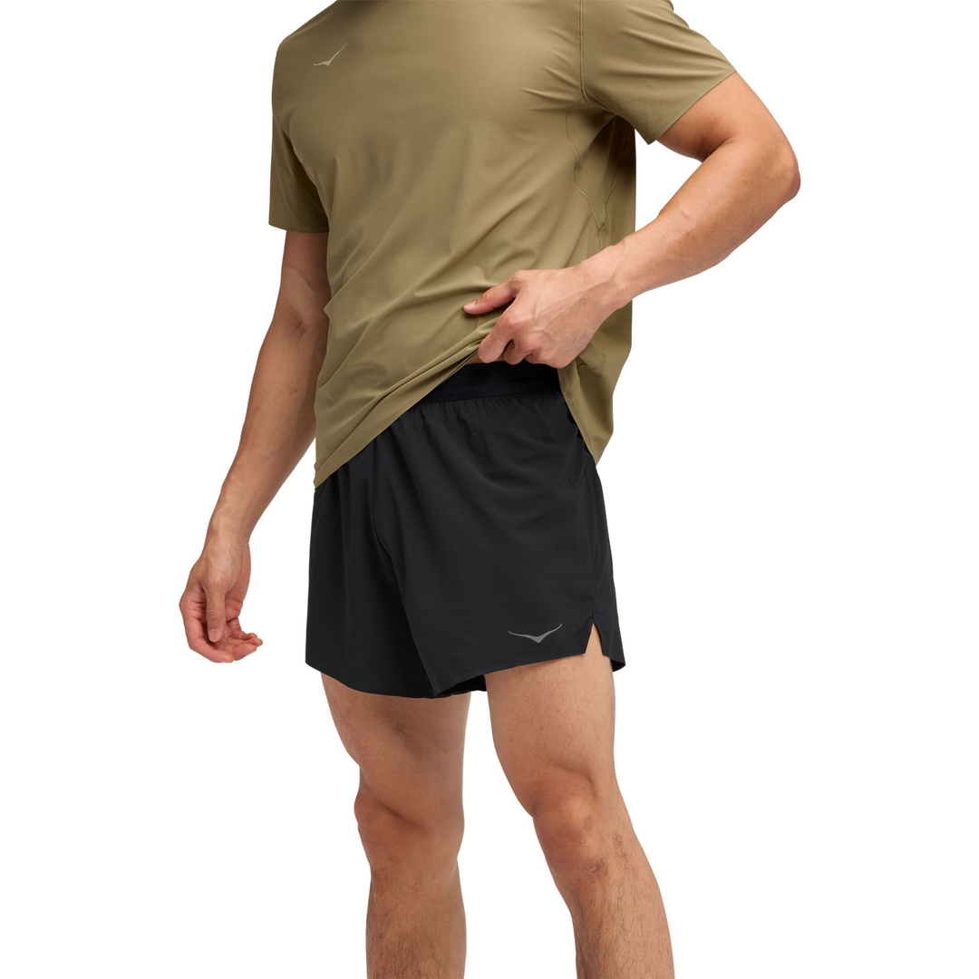 Hoka Mens Glide 5" Short with Brief - Black