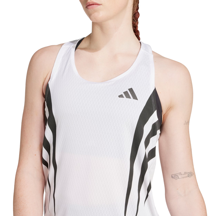 Adidas Womens Adizero Archive Singlet - White
