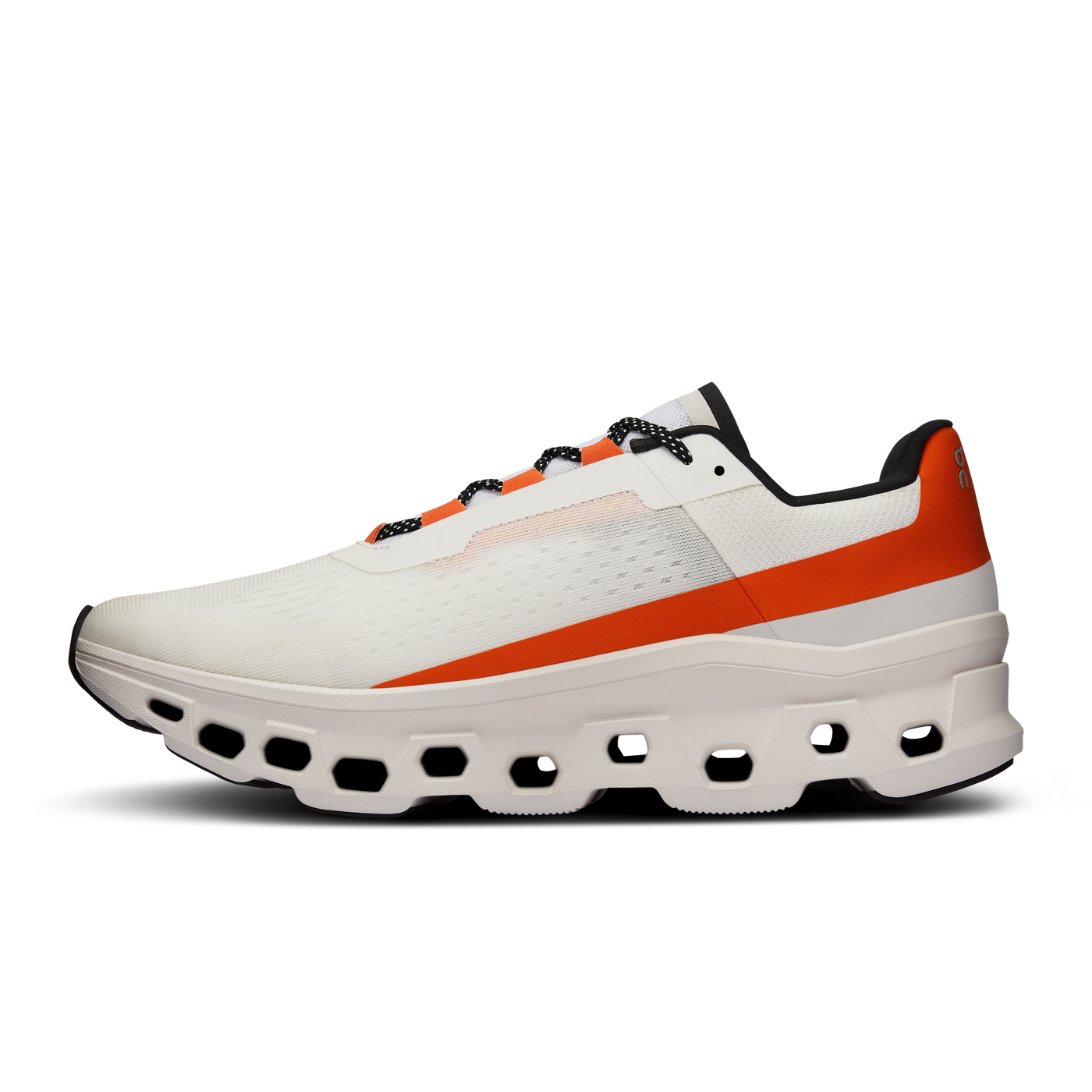 ON Mens Cloudmonster - Undyed White/Flame