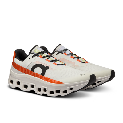 ON Mens Cloudmonster - Undyed White/Flame
