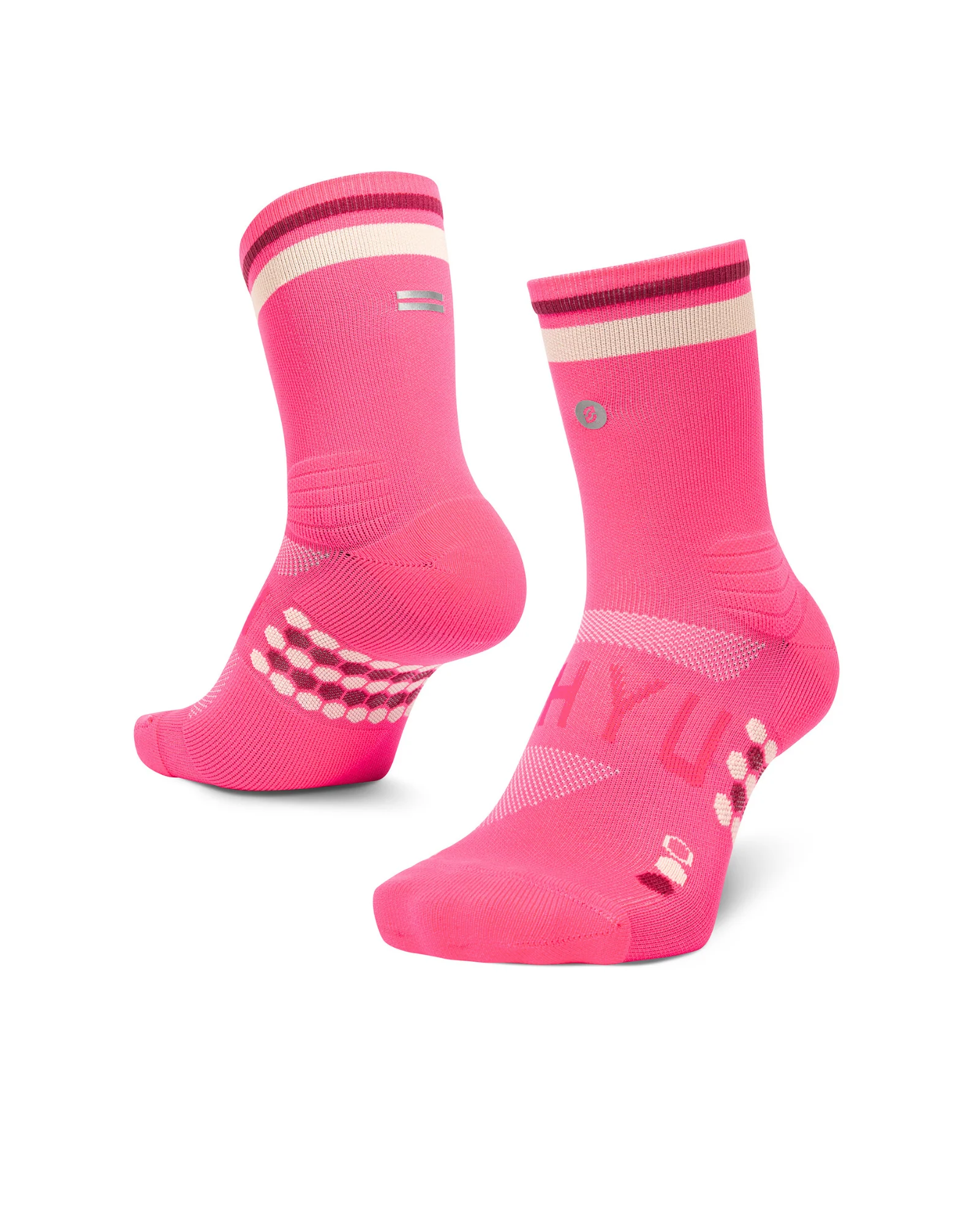 SHYU Racing Half Crew Socks - Pink/Plum/Blush