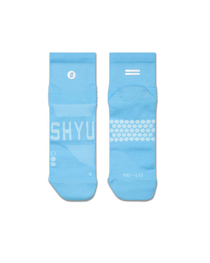 SHYU Racing Quarter Crew Socks - Blue/Blue/Blue