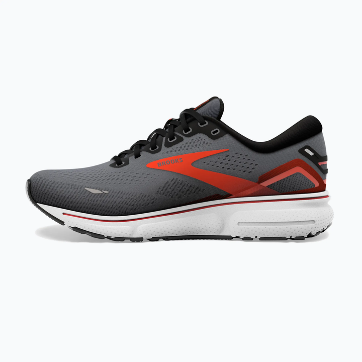 Brooks Mens Ghost 15 - Ebony/Black/Spicy Orange - Neutral