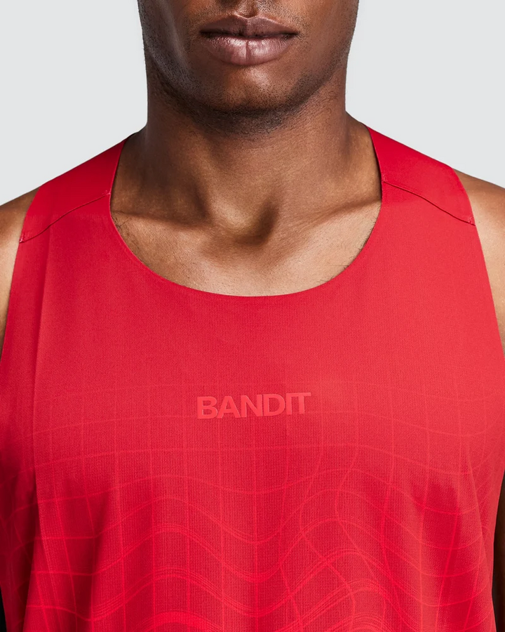Bandit Men's Specter Race Singlet with Flo pack - Oxide Red - AW26