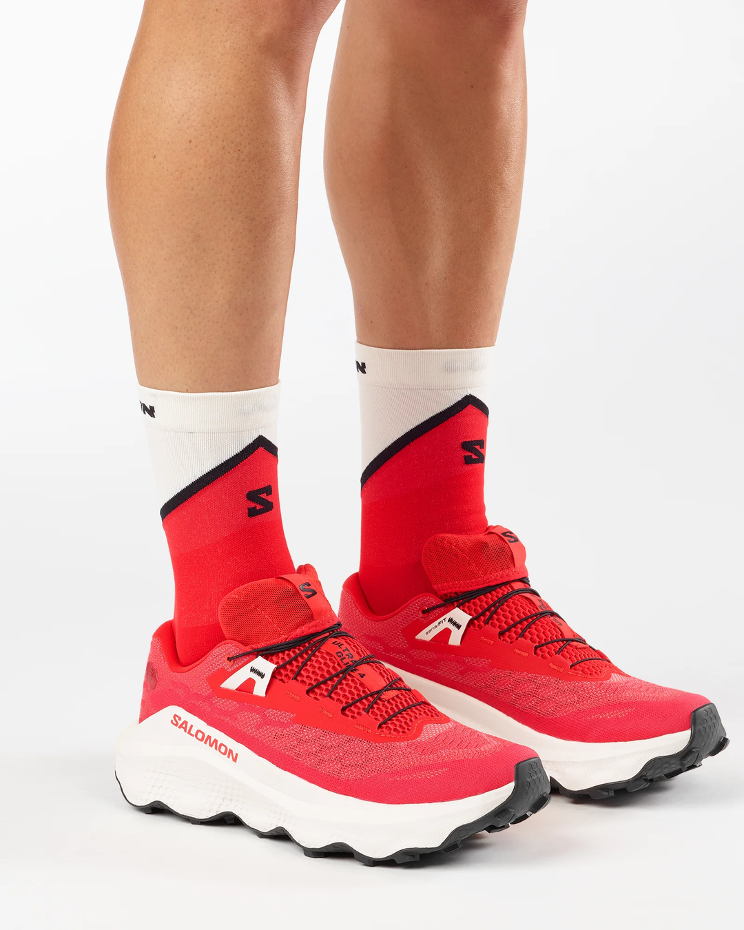 Salomon Mens Ultra Glide 4 - Fiery Red/Vanilla Ice/Black - Trail - SS26