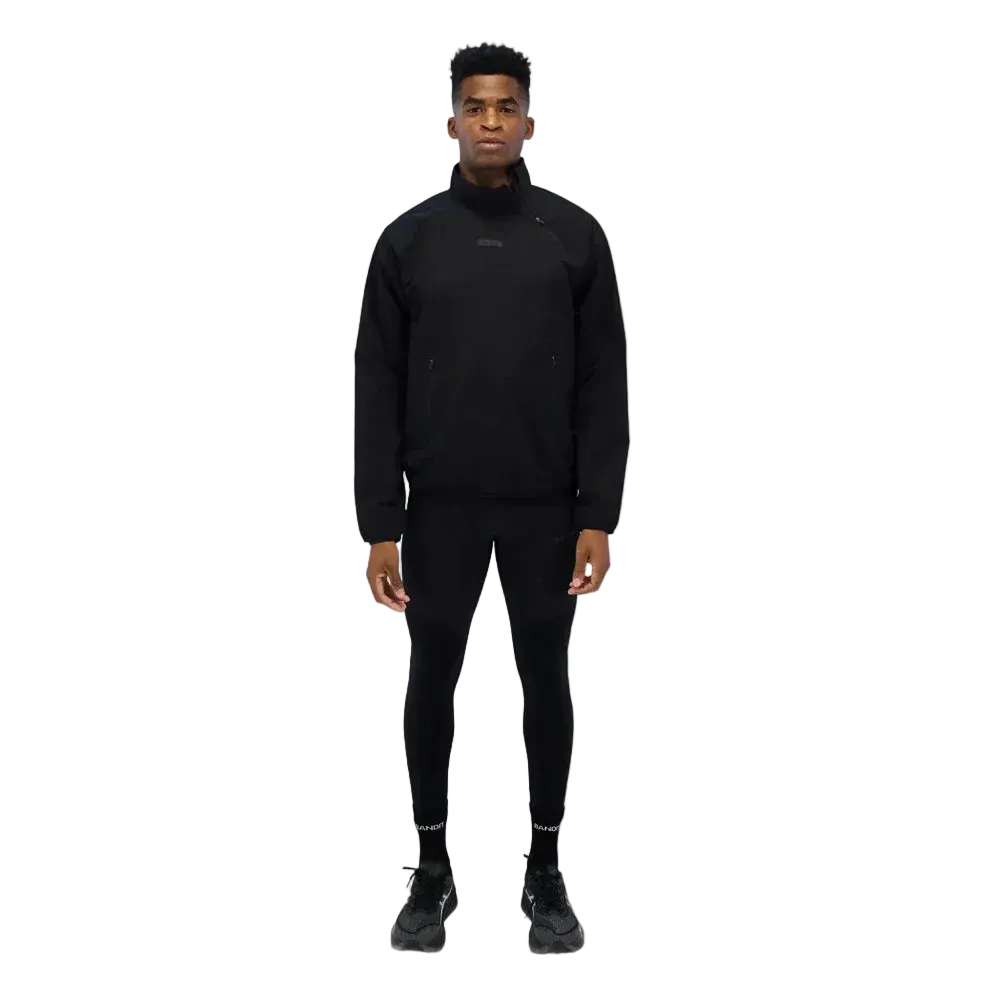 Bandit Mens Windproof Asymetrical Pullover Jacket - Black - SS26
