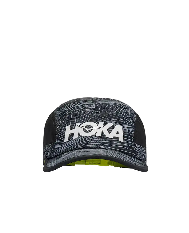 Hoka Unisex Run Hat Clifton Print - Black/White Print - AW26