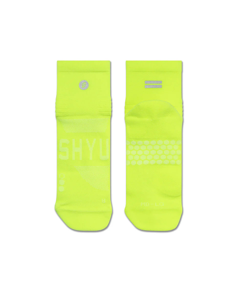 SHYU Racing Quarter Crew Socks - Volt/Volt/Volt
