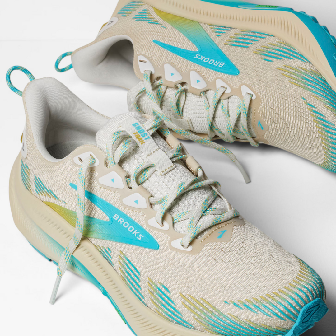 Brooks Womens Ghost Trail - Sand/Star White/Golden Hour - Trail - SS26