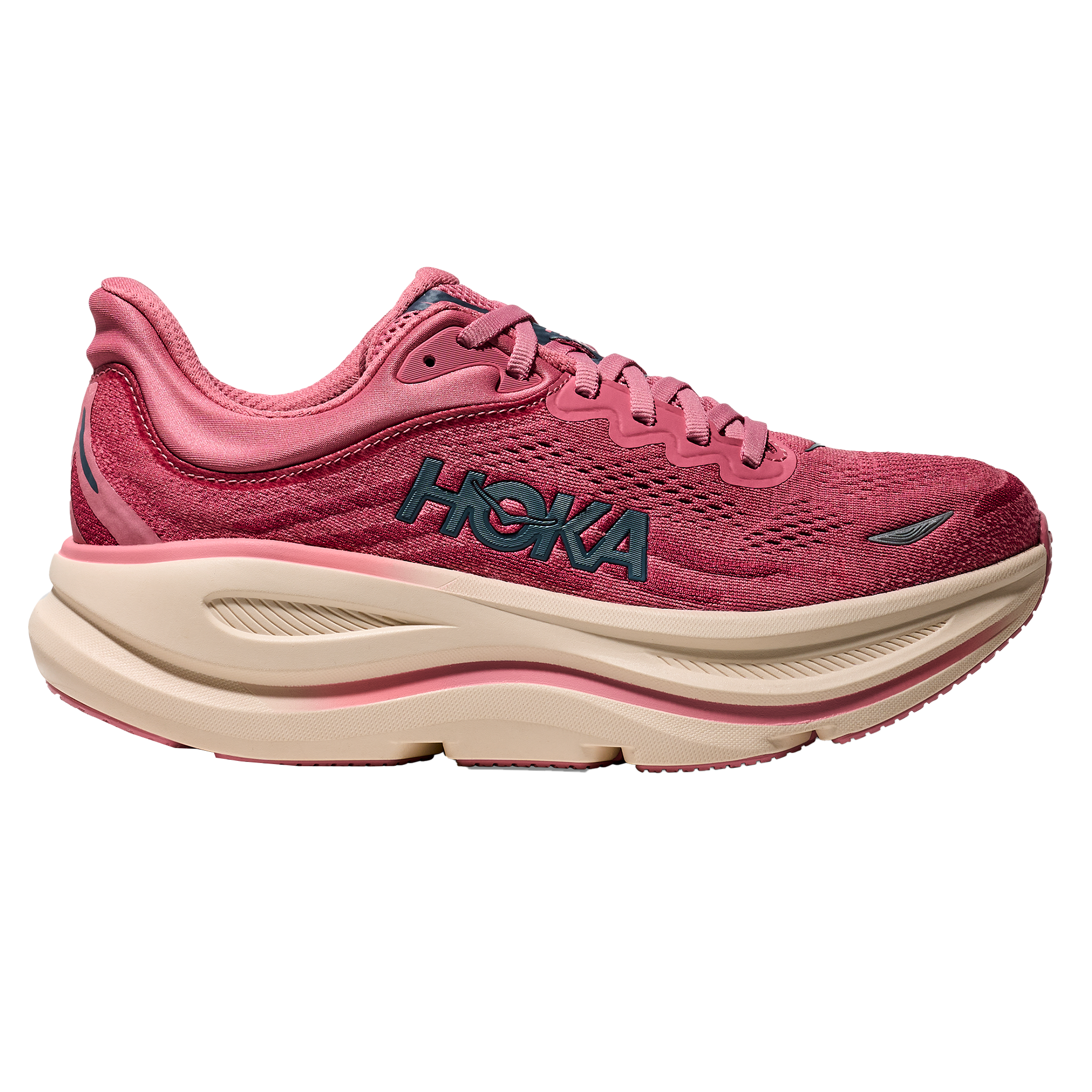 Hoka Womens Bondi 9 - Lingonberry/Cranberry - Neutral - SS26