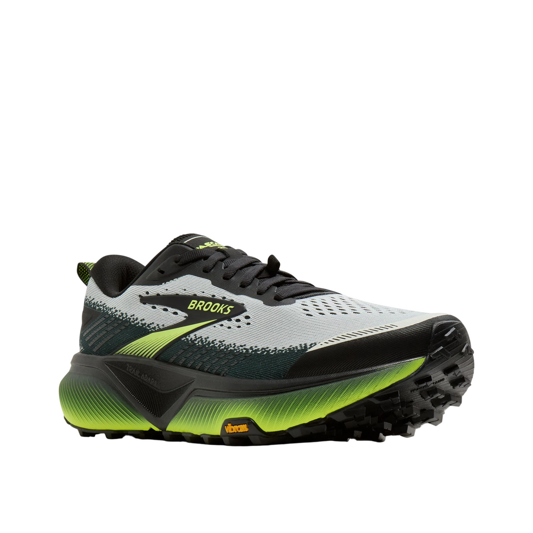 Brooks Mens Cascadia 20 Wide - 2E Width - Grey/Black/Nightlife - Trail - AW26