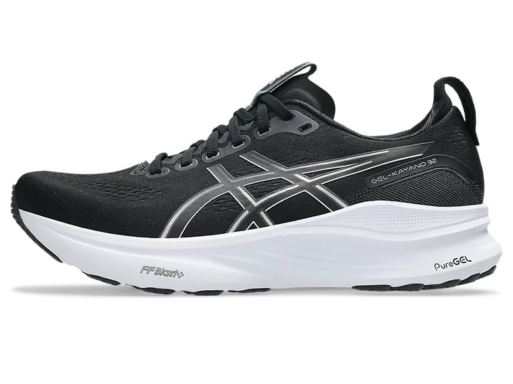 Asics Mens Gel Kayano 32 Extra Wide - 4E Width - Black/White - Stability - AW25