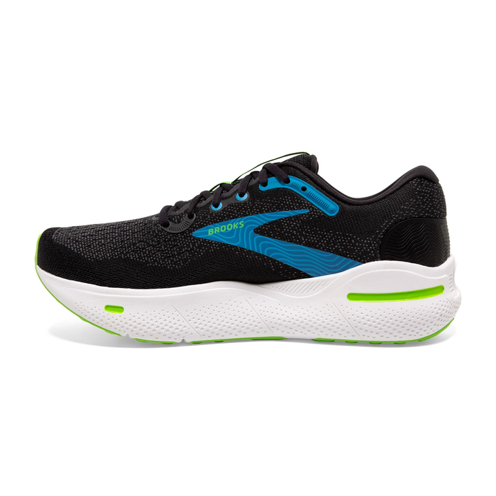 Brooks Mens Ghost Max Wide - 2E Width - Black/Atomic Blue/Jasmine - Neutral