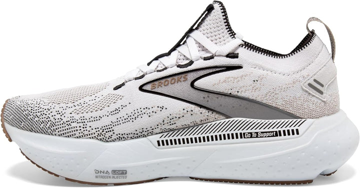 Brooks Womens Glycerin StealthFit GTS 21 - White/Grey/Black - Neutral