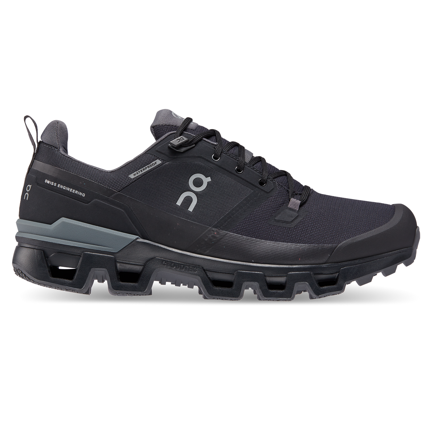 ON Womens Cloudwander Waterproof - Black/Eclipse - Trail