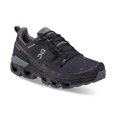 ON Womens Cloudwander Waterproof - Black/Eclipse - Trail