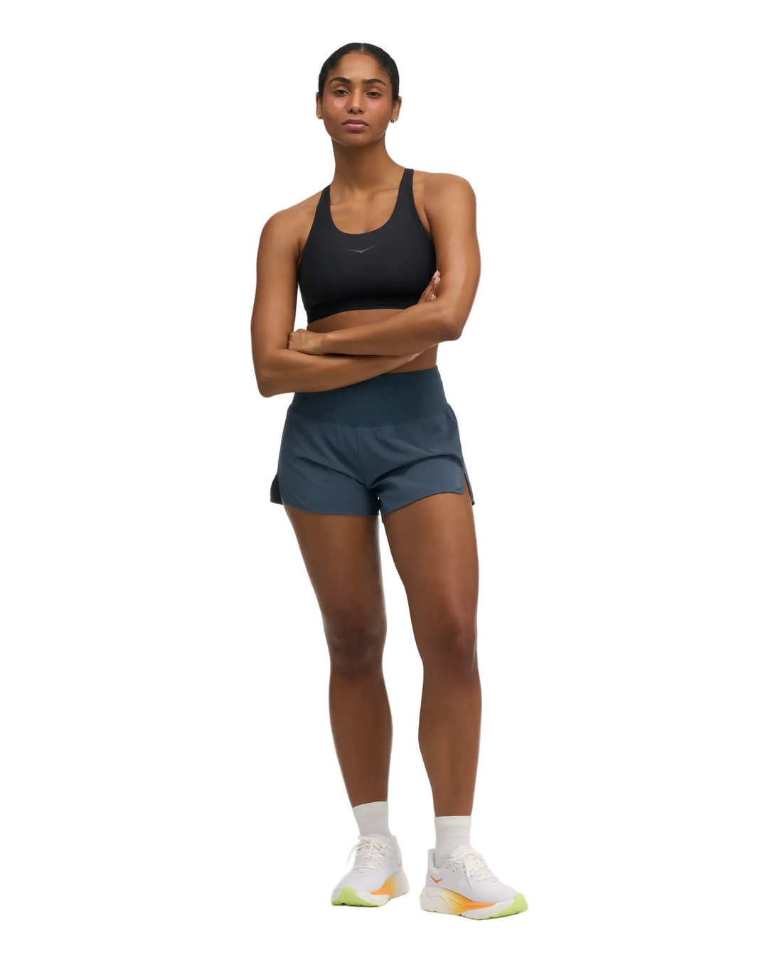 Hoka Womens Glide 3.5" Short w/Brief - Varsity Navy - AW26