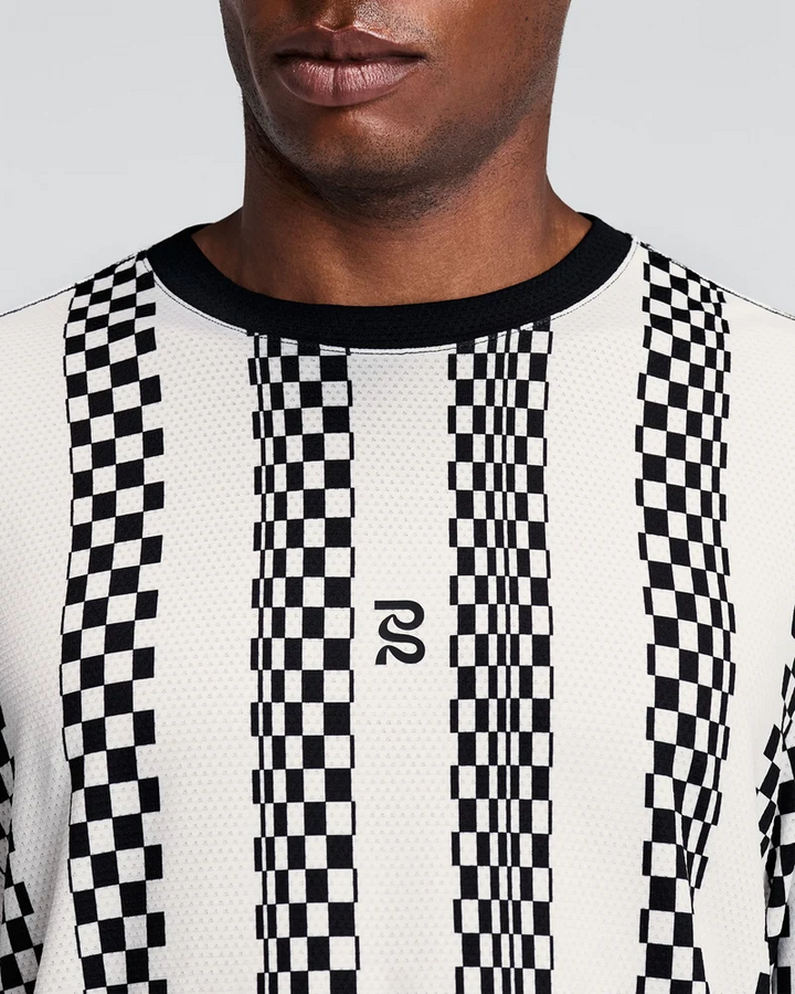 Bandit Mens Micromesh Long Sleeve - Checkerboard Stripe - AW26